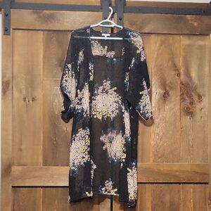 Maurices Black Sheer Kimono